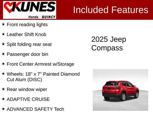 Red 2025 Jeep Compass Limited