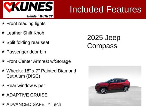 Red 2025 Jeep Compass Limited