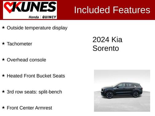Ebony Black 2024 Kia Sorento S