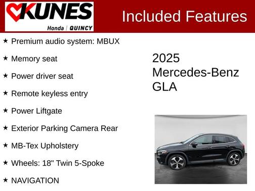 Black 2025 Mercedes-Benz GLA 250 Base