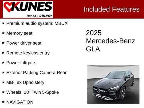 Black 2025 Mercedes-Benz GLA 250 Base