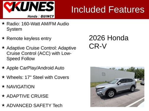 Solar Silver Metallic 2026 Honda CR-V LX