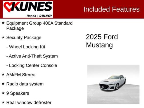 Oxford White 2025 Ford Mustang GT Premium