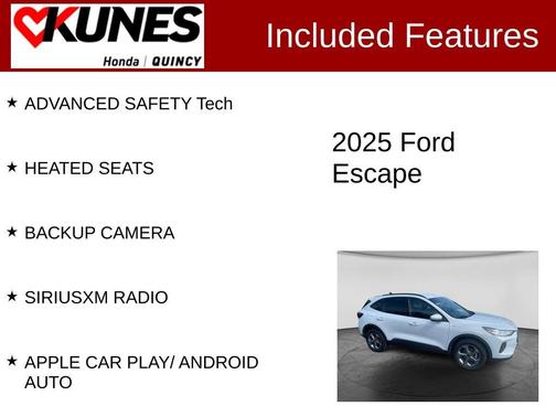 Silver Metallic 2025 Ford Escape ST-Line Select