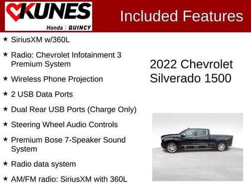 Black 2022 Chevrolet Silverado 1500 High Country