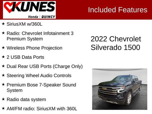 Black 2022 Chevrolet Silverado 1500 High Country