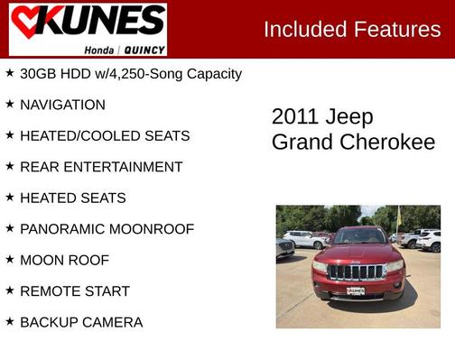 Inferno Red Crystal Pearlcoat 2011 Jeep Grand Cherokee Overland