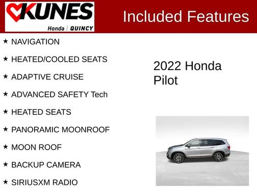 Silver 2022 Honda Pilot Elite