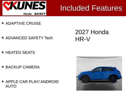 Boost Blue Pearl 2027 Honda HR-V Sport