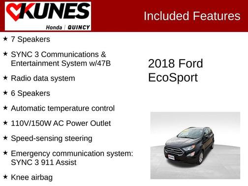 Shadow Black 2018 Ford EcoSport SE