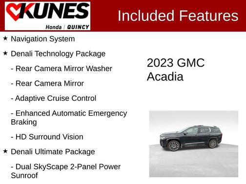 Black 2023 GMC Acadia Denali