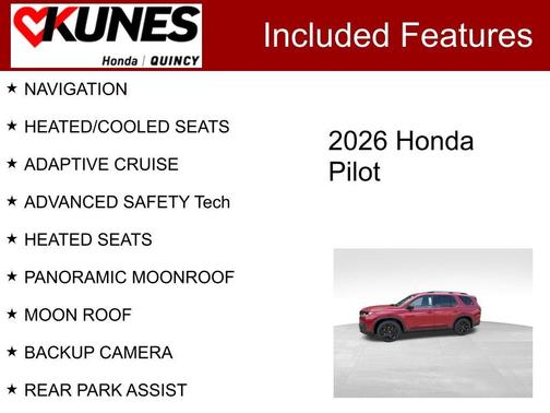 Radiant Red Metallic II 2026 Honda Pilot Black Edition