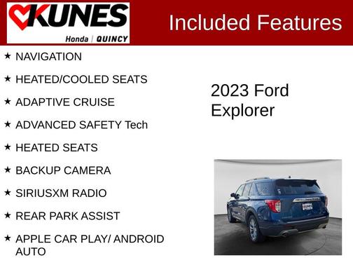 Blue Metallic 2023 Ford Explorer Limited