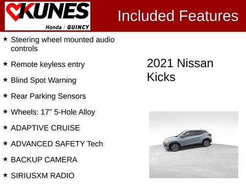 Boulder Gray Pearl 2021 Nissan Kicks SV