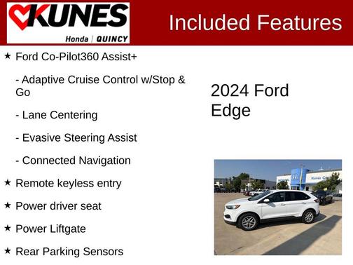 Oxford White 2024 Ford Edge SEL