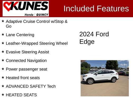 Oxford White 2024 Ford Edge SEL