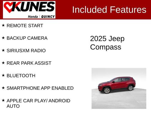 Red 2025 Jeep Compass Latitude