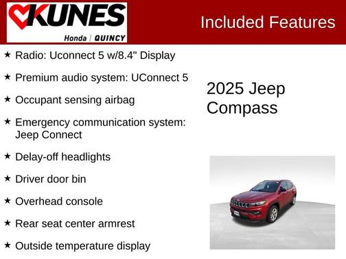Red 2025 Jeep Compass Latitude