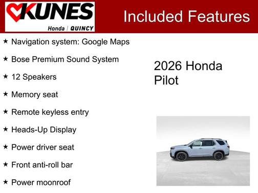 Sonic Gray Pearl 2026 Honda Pilot Black Edition