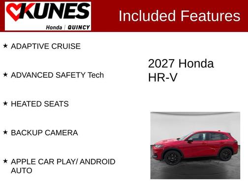 Milano Red 2027 Honda HR-V Sport