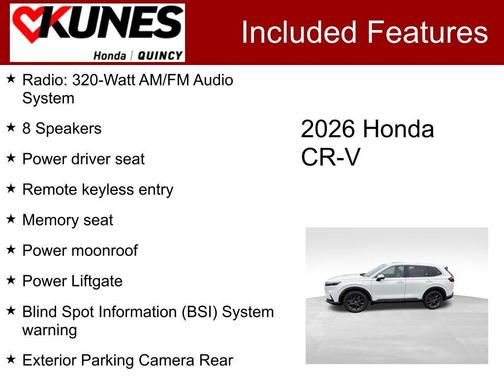 Platinum White Pearl 2026 Honda CR-V EX-L