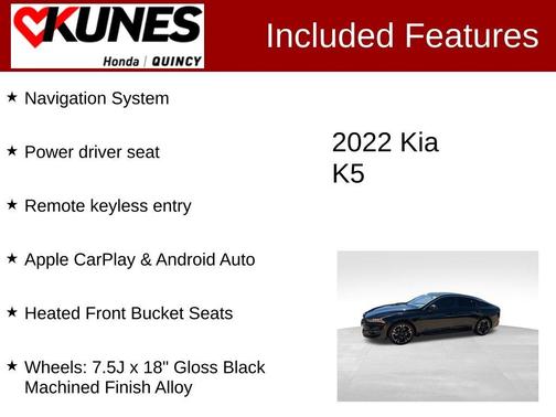 Ebony Black 2022 Kia K5 GT-Line