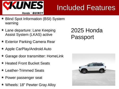 White 2025 Honda Passport TrailSport