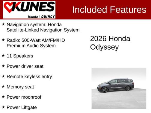 Modern Steel Metallic 2026 Honda Odyssey Elite