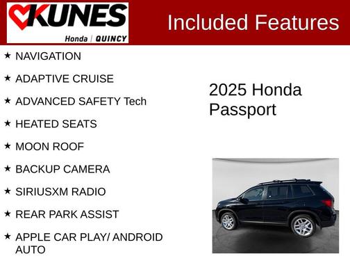 Black 2025 Honda Passport EX-L