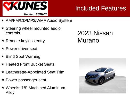 Brilliant Silver Metallic 2023 Nissan Murano SV