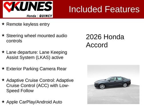 Meteorite Gray Metallic 2026 Honda Accord LX