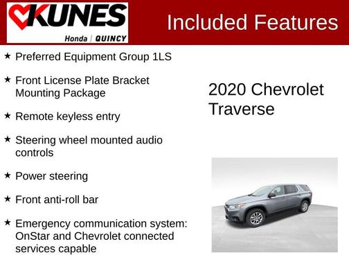 Satin Steel Metallic 2020 Chevrolet Traverse LS