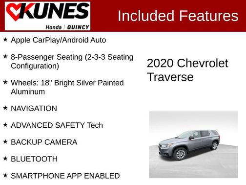 Satin Steel Metallic 2020 Chevrolet Traverse LS