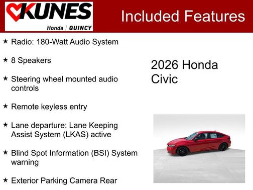 Rallye Red 2026 Honda Civic Sport