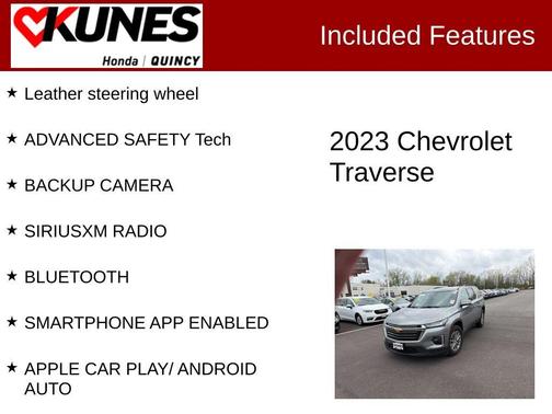 Sterling Gray Metallic 2023 Chevrolet Traverse LT Cloth