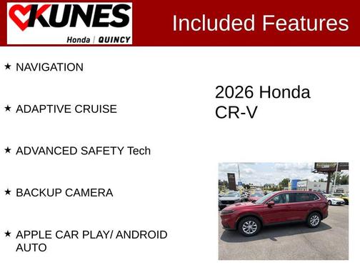 Radiant Red Metallic 2026 Honda CR-V LX