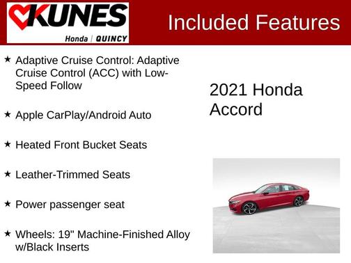 Red 2021 Honda Accord Sport SE