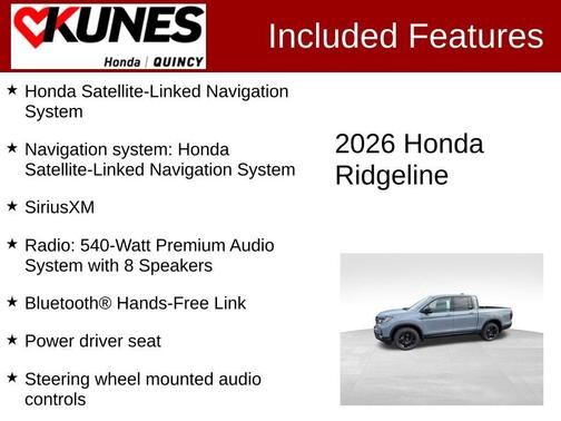 Sonic Gray Pearl 2026 Honda Ridgeline Black Edition Two-Tone