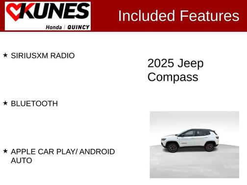 Bright White Clearcoat 2025 Jeep Compass Trailhawk