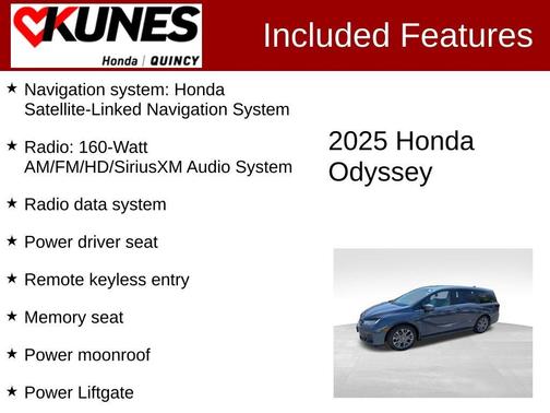Smoke Blue 2025 Honda Odyssey Touring