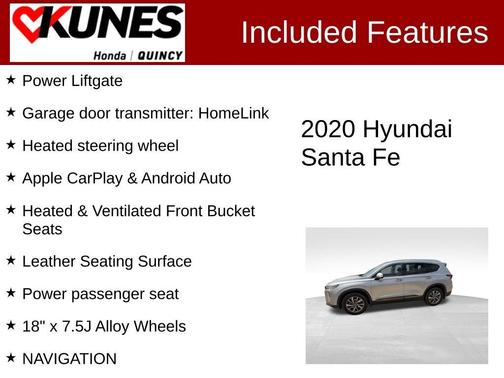 Shimmering Silver Pearl 2020 Hyundai SANTA FE 2.4 Limited