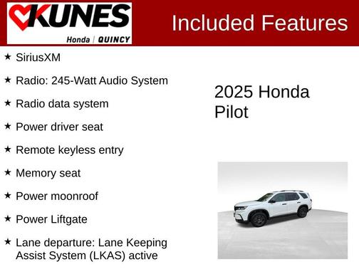 White 2025 Honda Pilot TrailSport