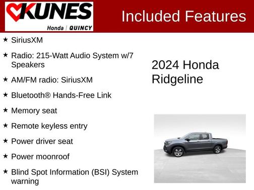 Gray 2024 Honda Ridgeline RTL