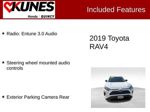 White 2019 Toyota RAV4 LE