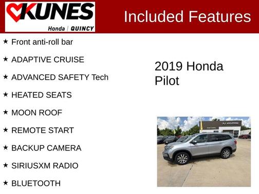 Silver 2019 Honda Pilot EX-L