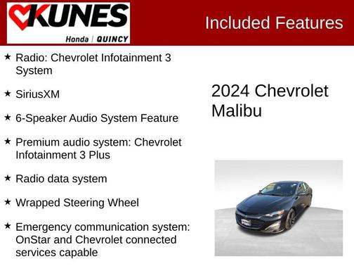 Mosaic Black Metallic 2024 Chevrolet Malibu LT