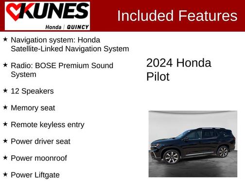 Black 2024 Honda Pilot Touring