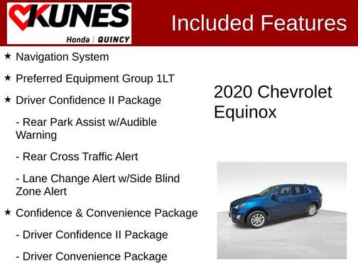 Pacific Blue Metallic 2020 Chevrolet Equinox 1LT