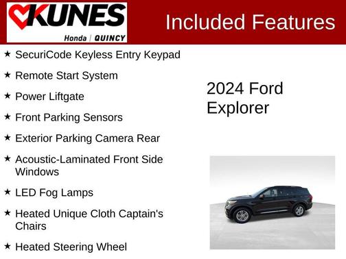 Black Metallic 2024 Ford Explorer XLT