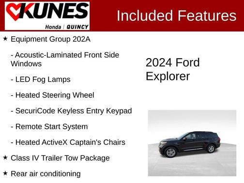 Black Metallic 2024 Ford Explorer XLT